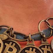 necklace made of bitcoin keyrings